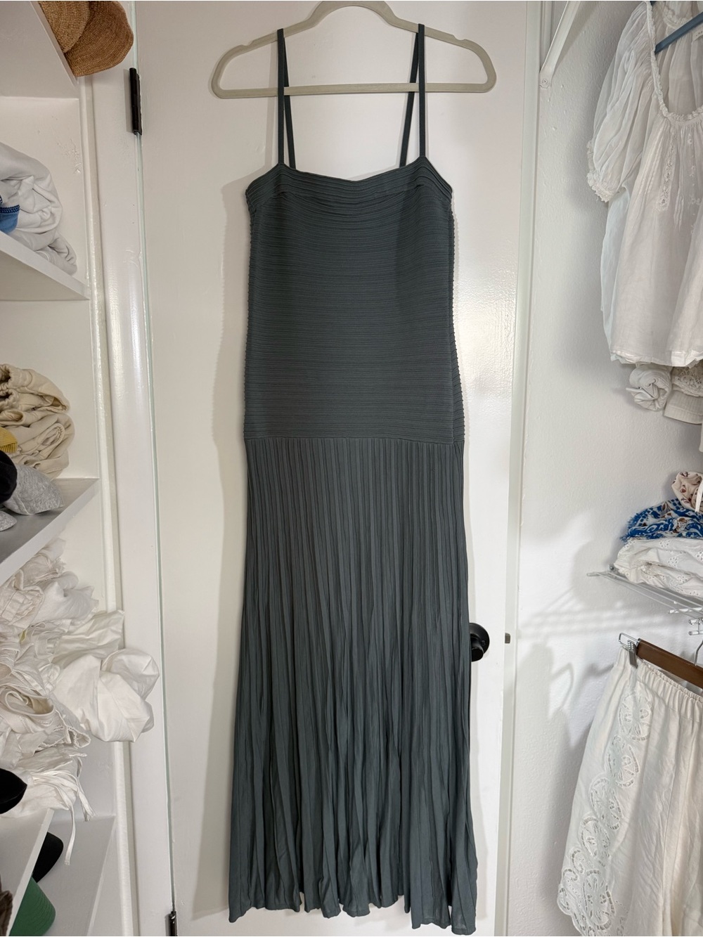 COS Green Ribbed Dress - Picture 2 of 4